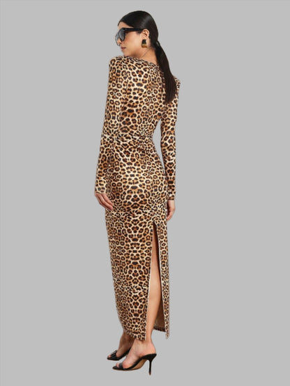 LLstyle Leopard Cut Out Dress
