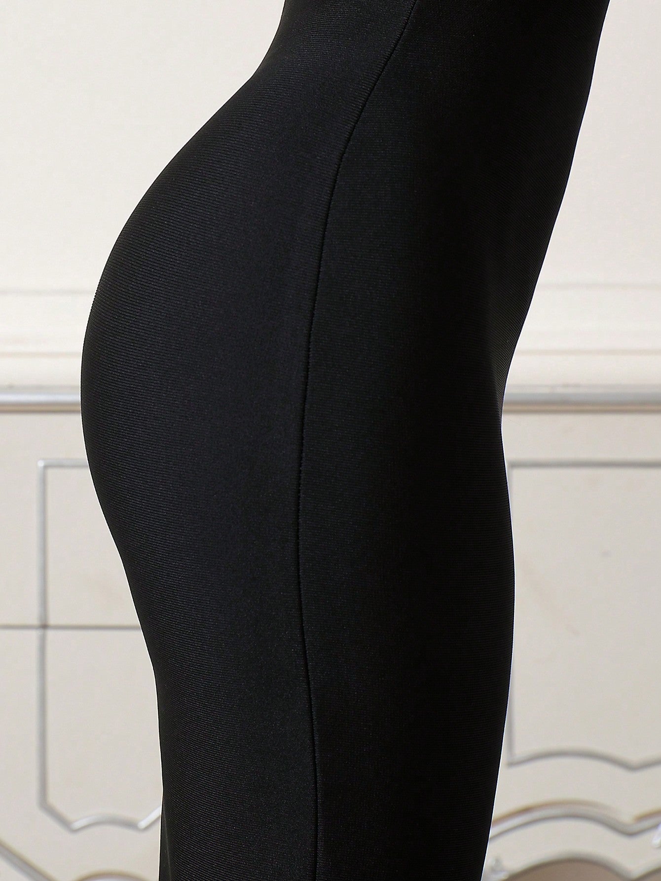 LLstyle Bandage Dress With Yellow Flower