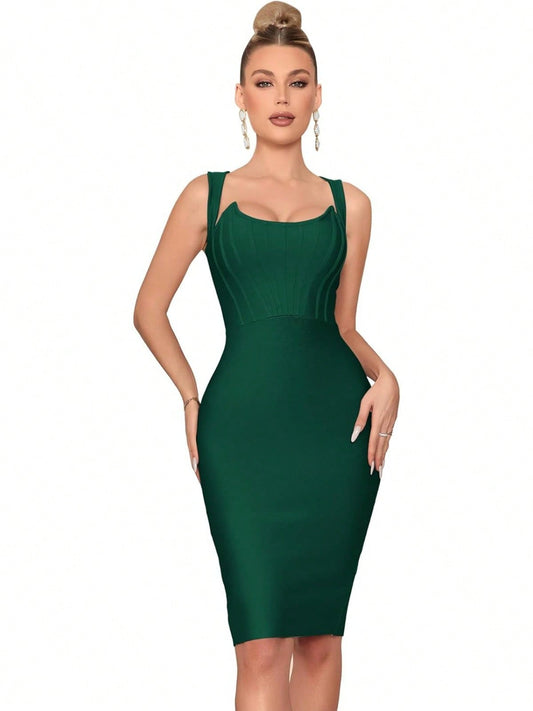 LLstyle Sleeveless Croset Bandage Dress
