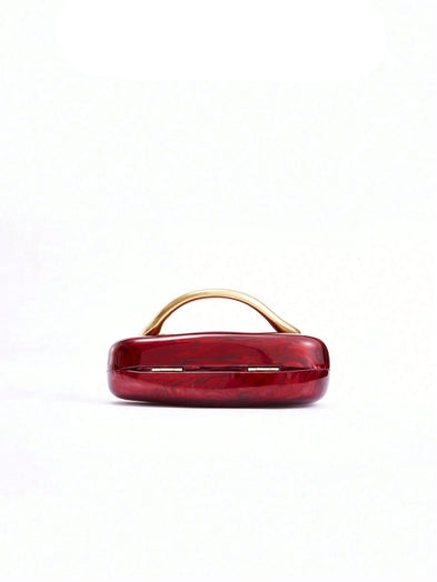 LLstyle Gold Closure Box Clutch
