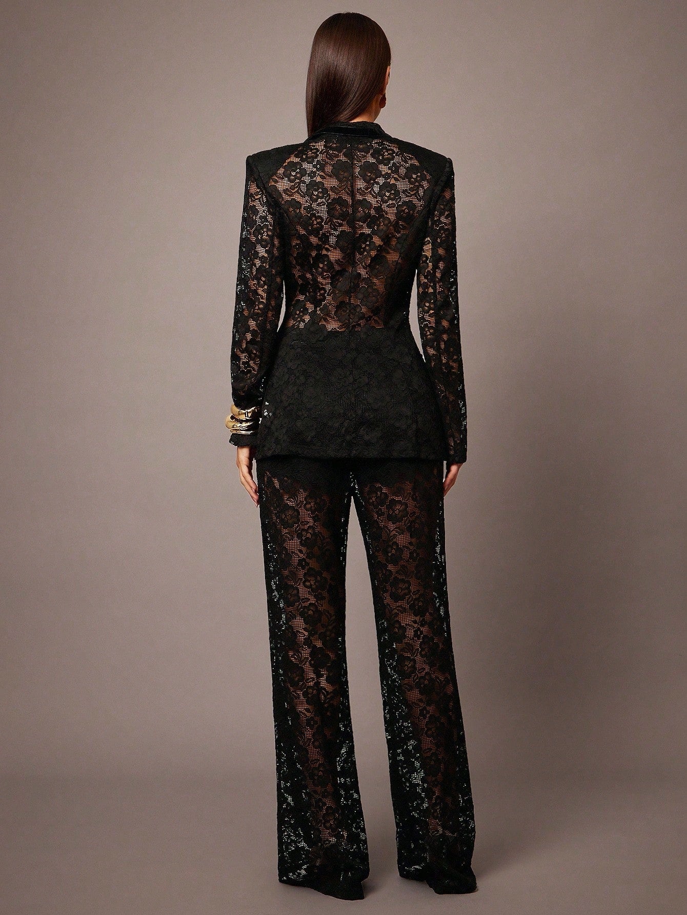 LLstyle Women's Lace Suit