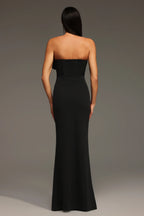Kimber Floral Appliqué Strapless Maxi Dress