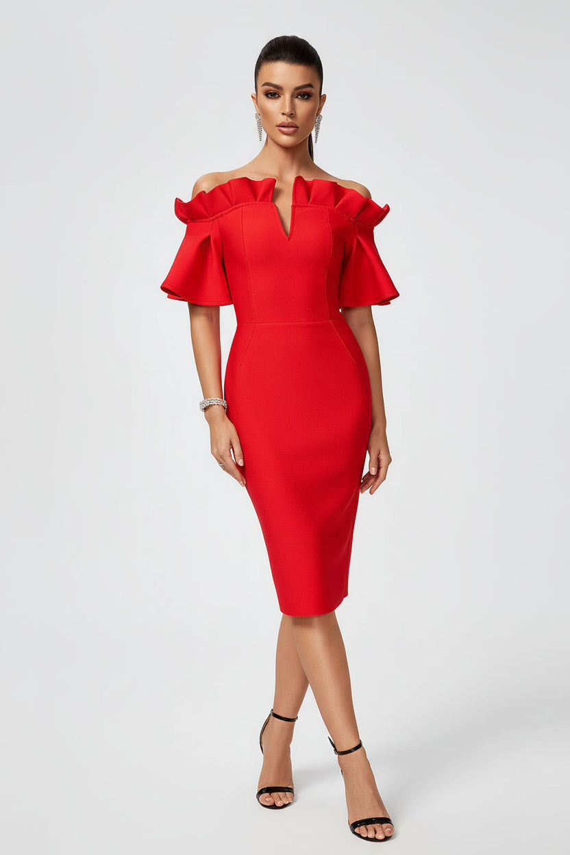 LLstyle Off-Shoulder Ruffle Dress