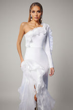 Ismera Elegant Corset Slit Maxi Dress