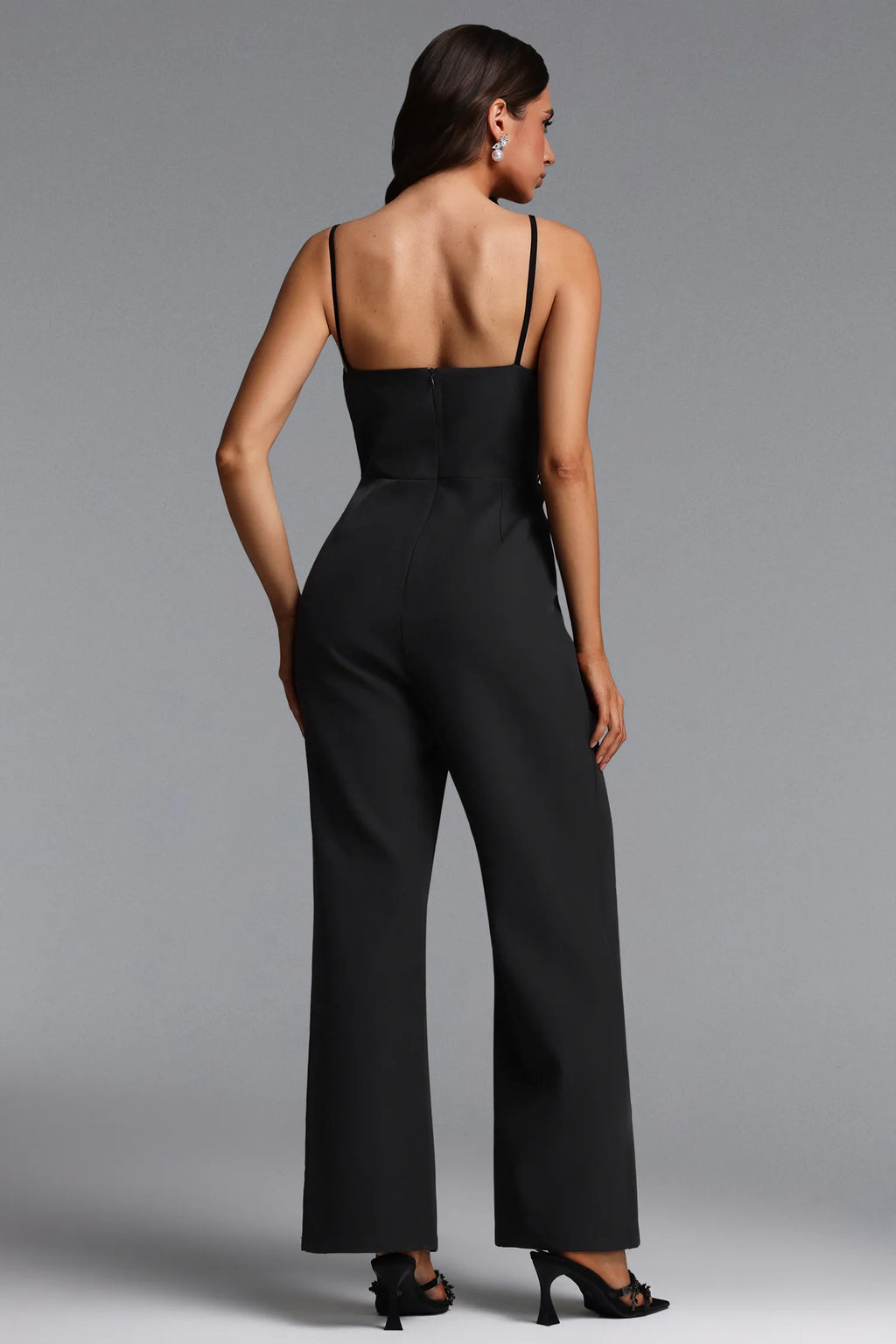 Valencia Sculpted Contrast Wide-Leg Jumpsuit