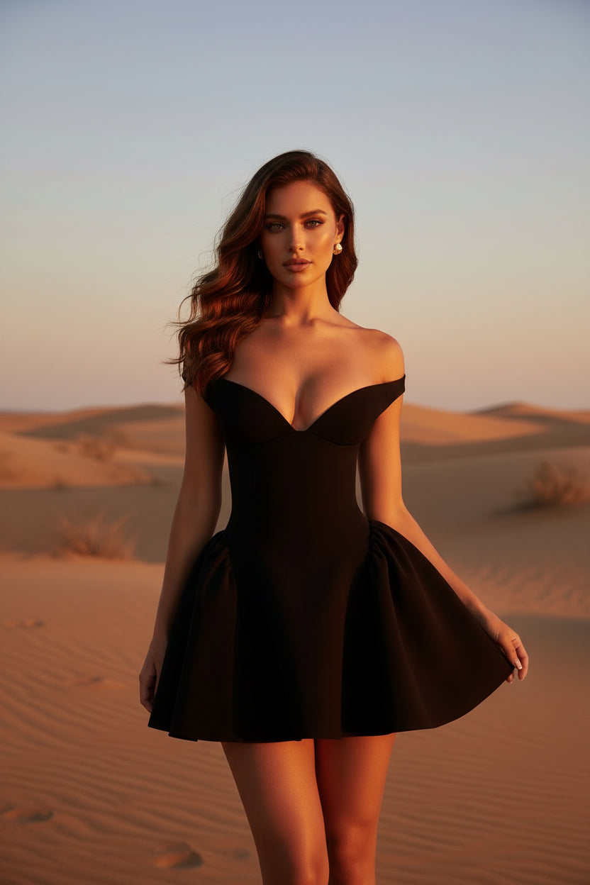Iris Midnight Elegance Mini Dress