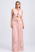Olivia Floral Halter Maxi Dress