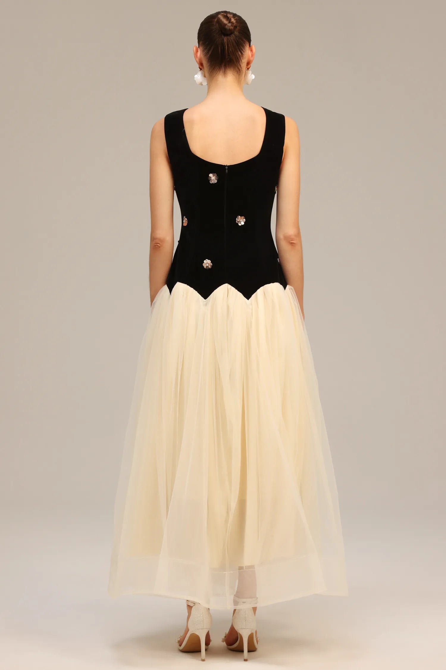 LLstyle Embellished Tulle Midi Dress