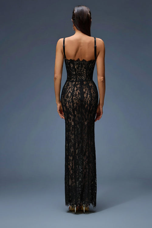 Layla Midnight Lace Gown