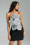 LLstyle Black Strapless Sequin Mini Dress