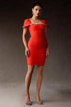 Inès Square Collar Mini Dress
