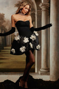 LLstyle Romantic Diamond Three-Dimensional Flower Dress