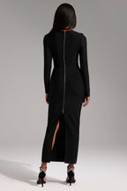 Elena Black Cut-Out Elegance Gown