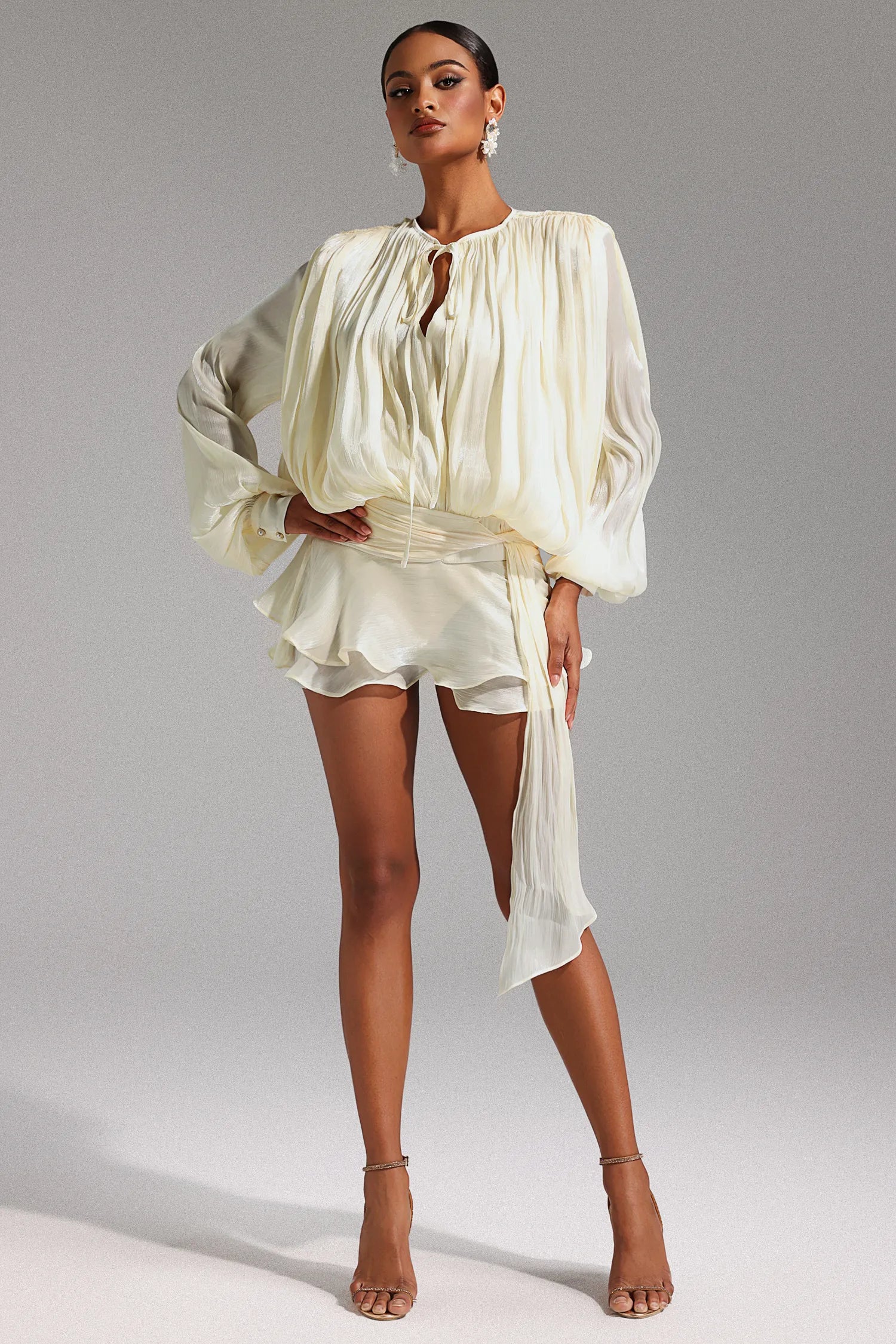 LLstyle V Neck Long Sleeve Mini Dresses