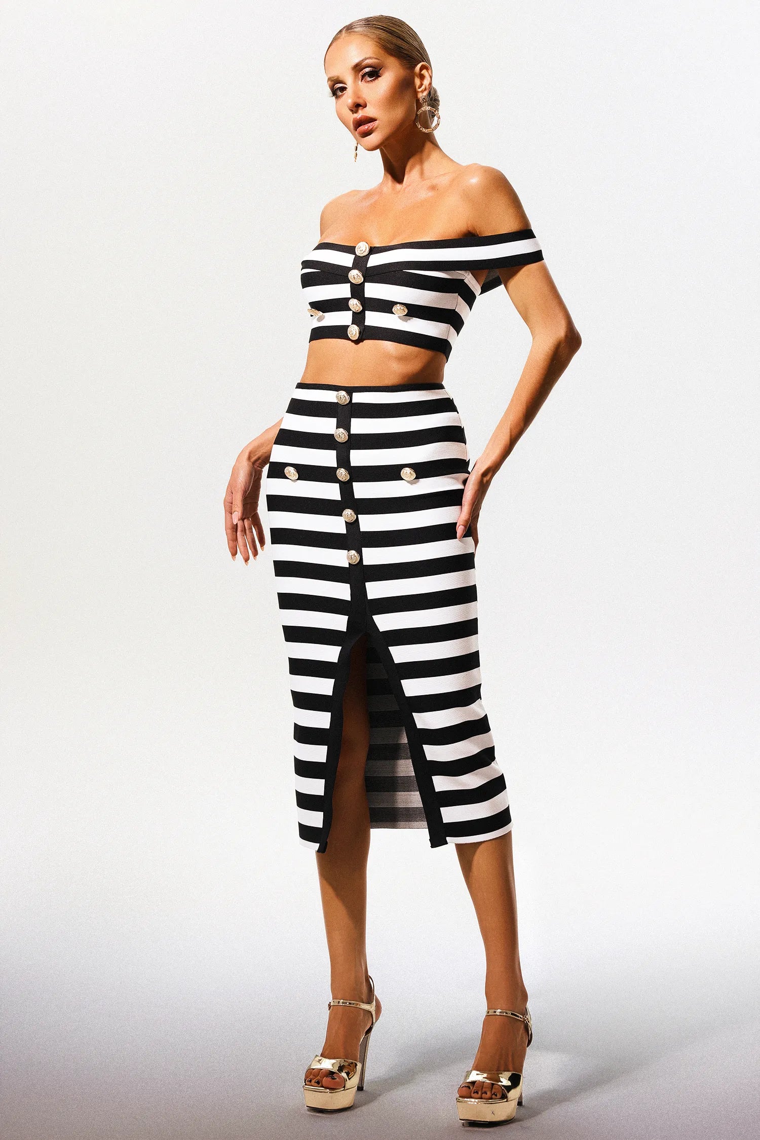 LLstyle Off Shoulder Two Piece Mini Set