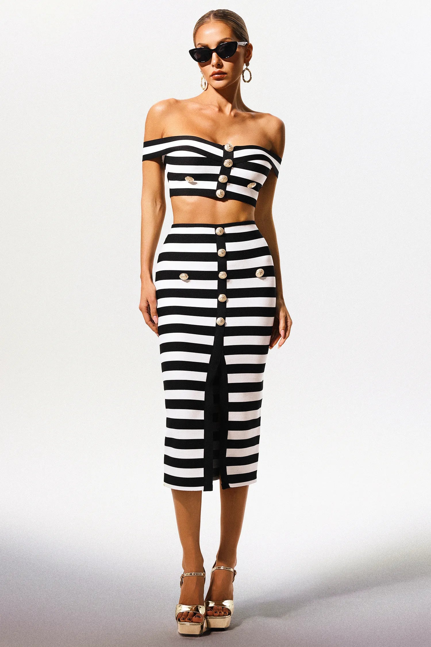 LLstyle Off Shoulder Two Piece Mini Set