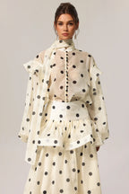 Britney Polka Dot Ruffled Maxi Set