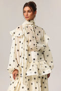 Britney Polka Dot Ruffled Maxi Set