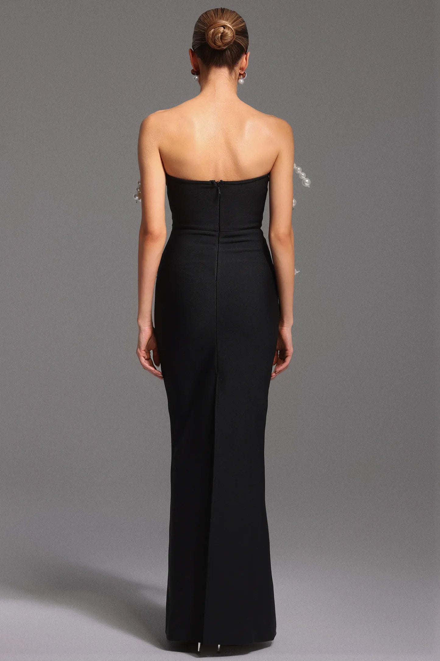 LLstyle Women’s White Pearl Jewelry Tube Bandage Dress