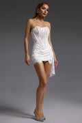 LLStyle White Lace Corset Mini Dress