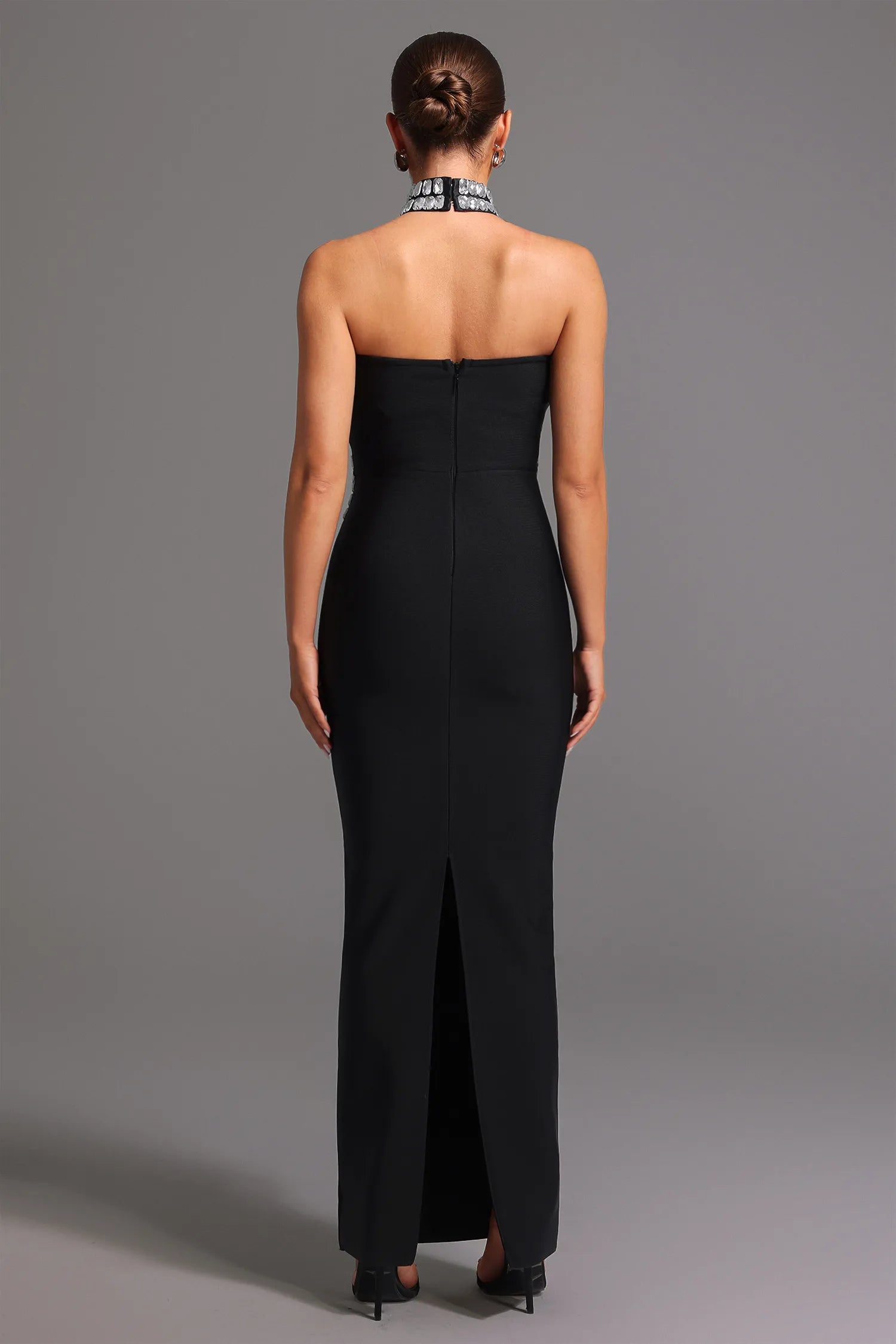 LLstyle Sleeveless Diamond Bandage Maxi Dress –