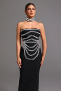 Ophelia Sleeveless Diamond Maxi Dress