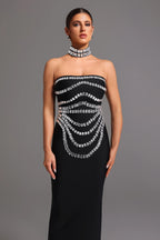 Ophelia Sleeveless Diamond Maxi Dress