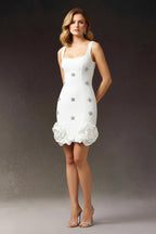 Dream Floral Embellished Sculpt Mini Dress