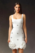 LLstyle Floral Embellished Sculpt Mini Dress