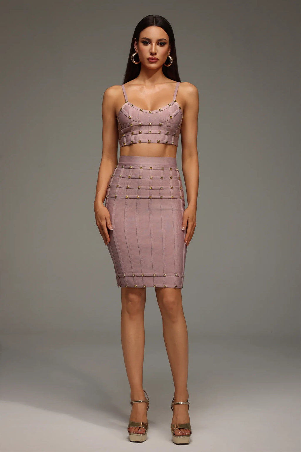 LLstyle Riveted Bandage Two-Piece Set
