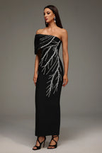 Cassandra  Off-Shoulder Black Dress