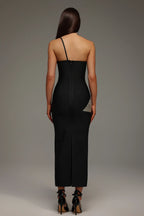 Élina Metallic Panel Fringe Gown