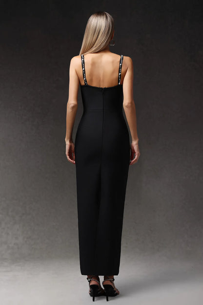 LLstyle Sparkling Noir Embellished Gown