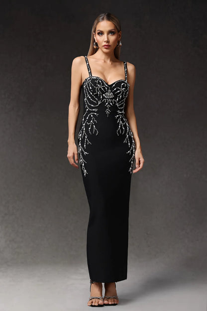 LLstyle Sparkling Noir Embellished Gown
