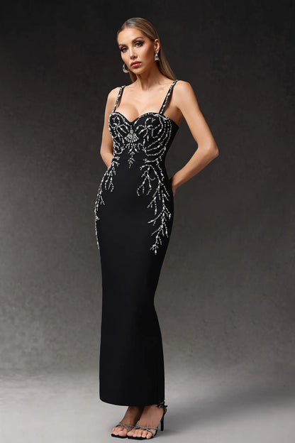 LLstyle Sparkling Noir Embellished Gown
