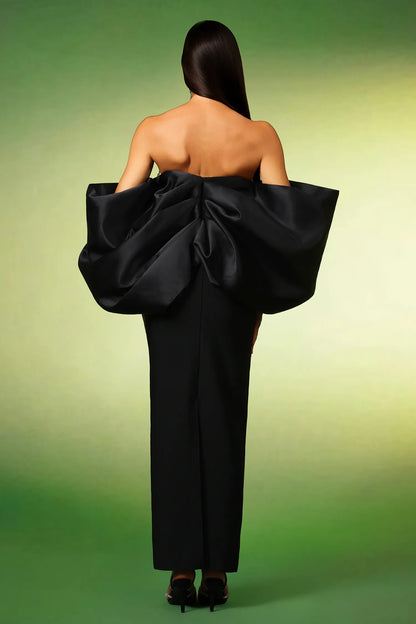 LLstyle Sleeveless Bow Bandage Maxi Dress