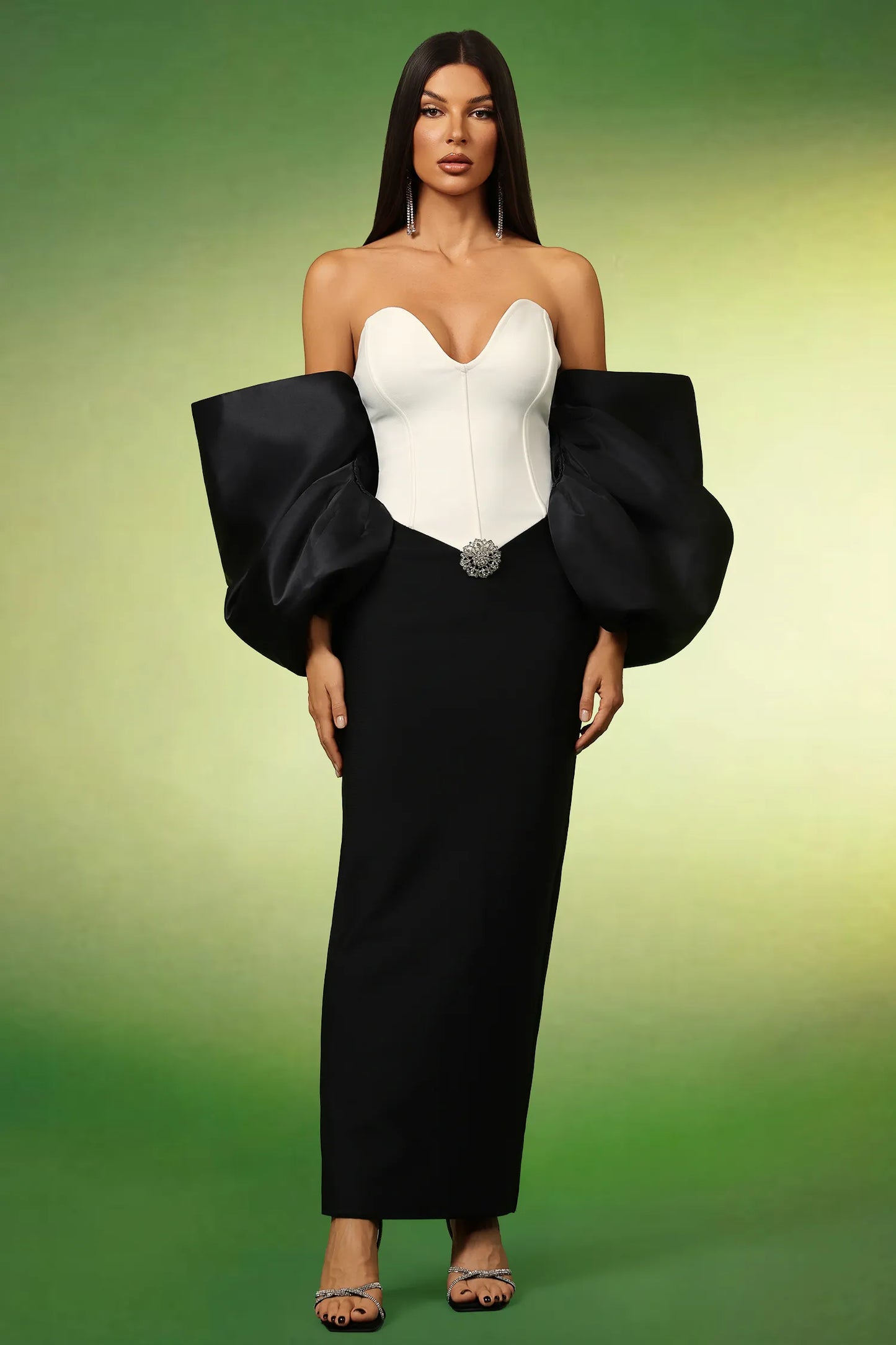 LLstyle Sleeveless Bow Bandage Maxi Dress