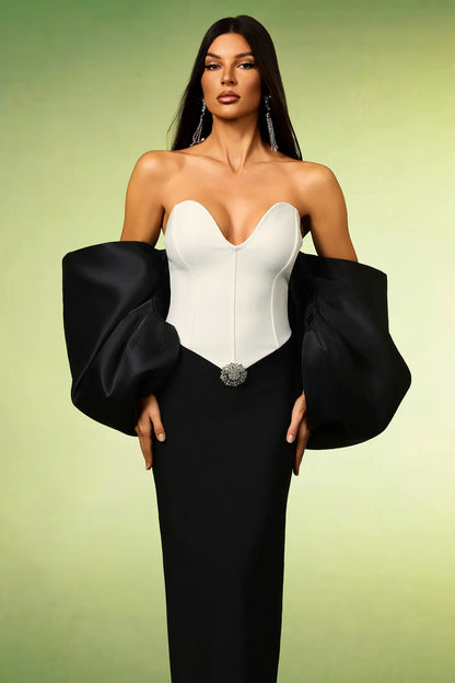 LLstyle Sleeveless Bow Bandage Maxi Dress