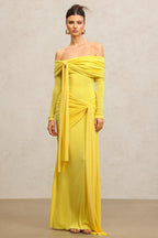 Maxine Draped Off-Shoulder Ruched Maxi Dress