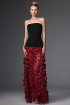 LucyTwo-Tone Circle Appliqué Gown