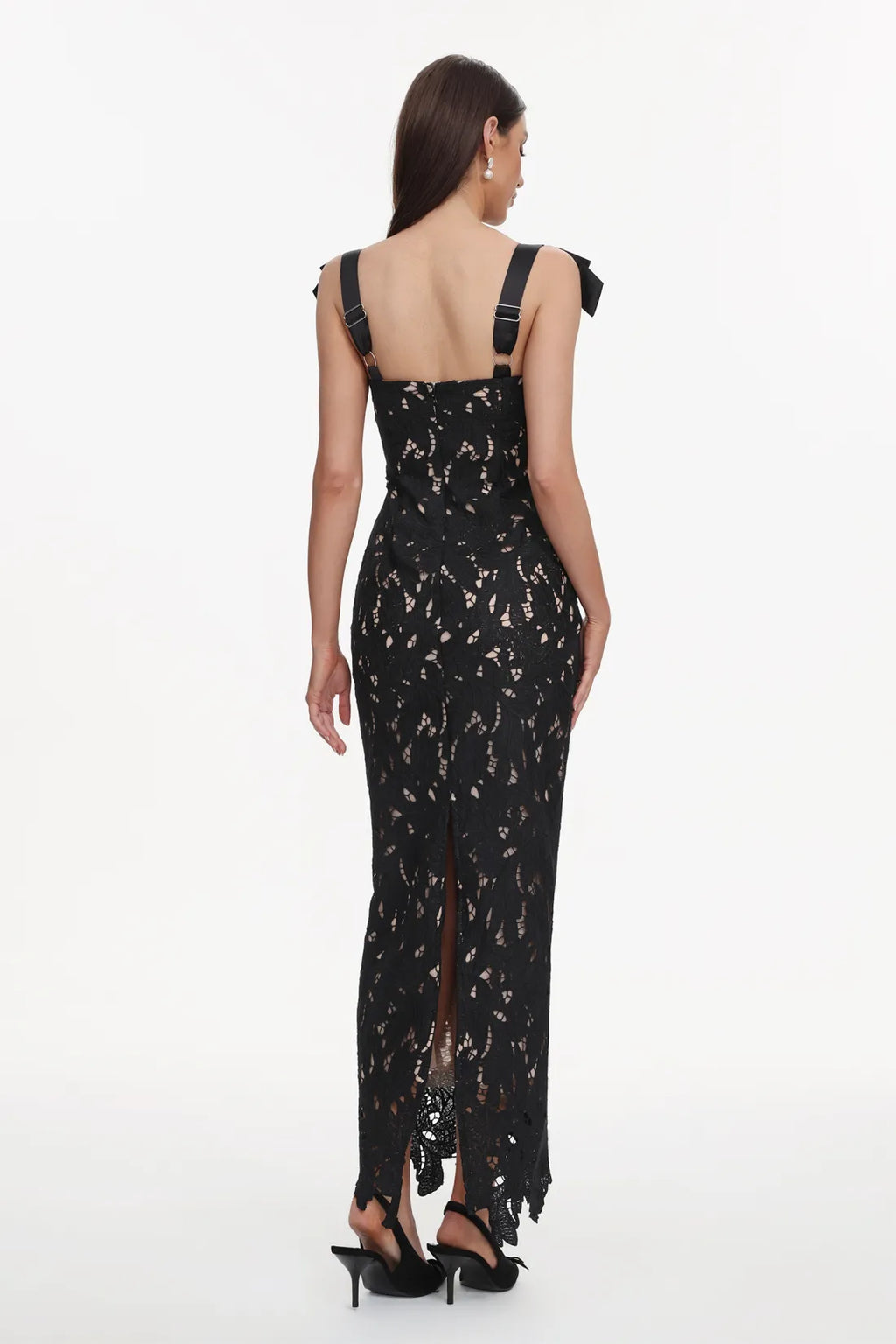 Constance Bow-Strap Lace Dress