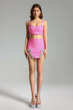 Ambre Crystal Bow Detail Crop Set