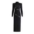 Scarlett Black Buckled Maxi Dress