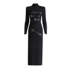 Scarlett Black Buckled Maxi Dress