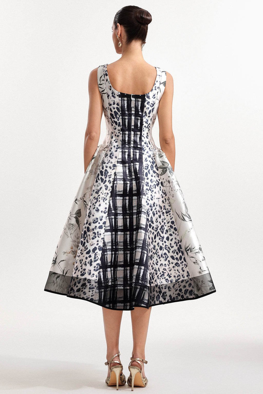 Fiorella Printed Sleeveless Midi Dress