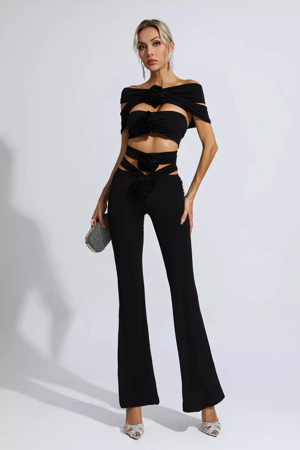 Lyanna Noir Bloom Two-Piece Set