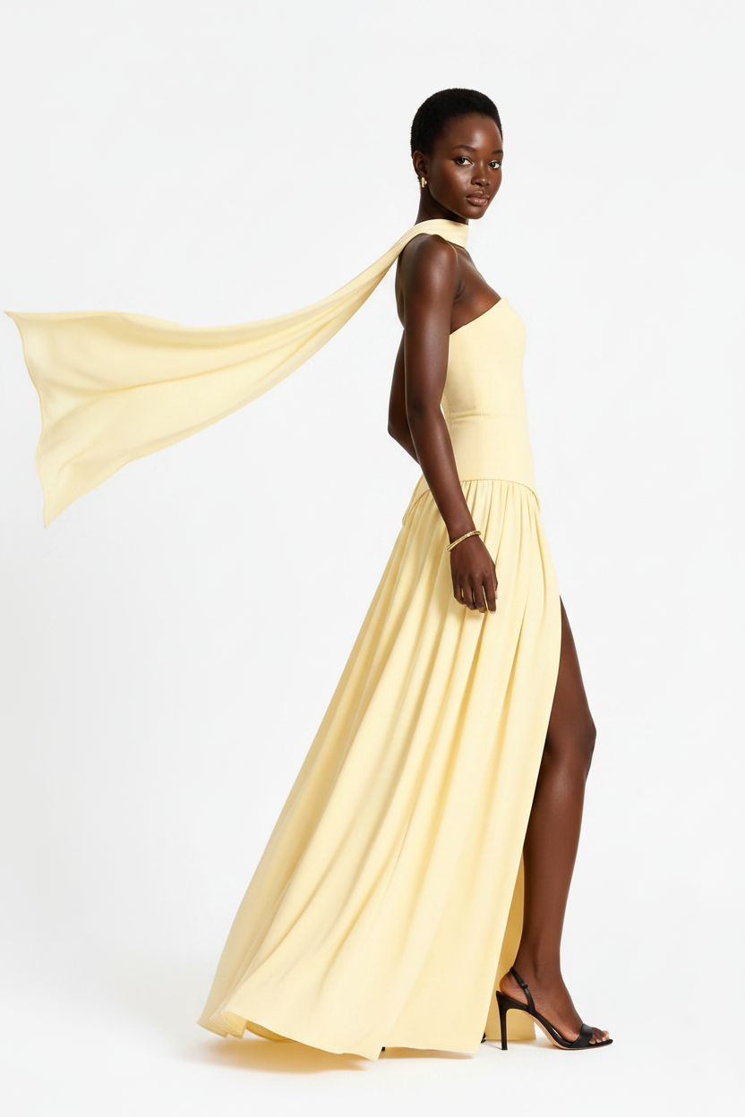 Monroe Contrast Color Ribbon Party Dress