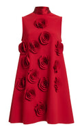 Serenity Floral Appliqué Mini Dress