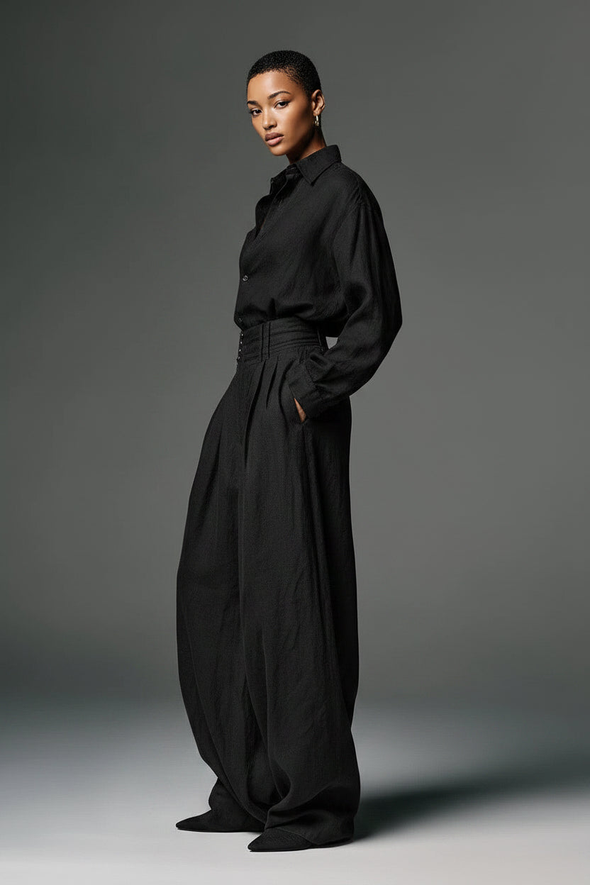 Luxe Wide Leg Black Jumpsuit