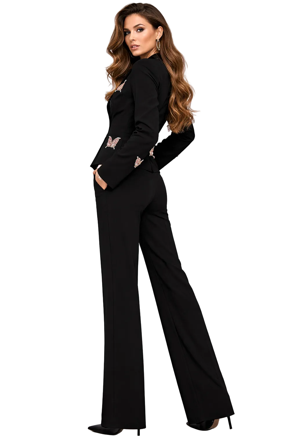 LLstyle Black Butterfly Suit